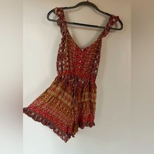Boho Printed Romper, size medium